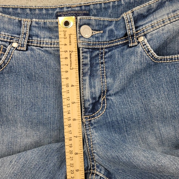 Bandolino Jeans Womens 8‎ Blue Denim Straight Distressed Mid Rise Casual Pockets - Picture 12 of 12